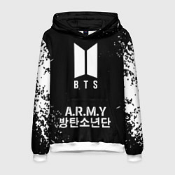 Толстовка-худи мужская BTS ARMY, цвет: 3D-белый