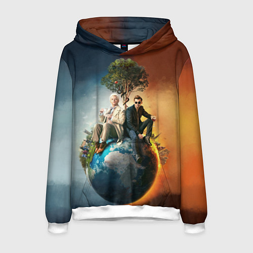 Мужская толстовка Good Omens / 3D-Белый – фото 1