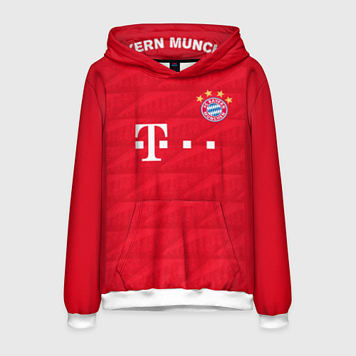 Мужская толстовка FC Bayern: Home 19-20 / 3D-Белый – фото 1