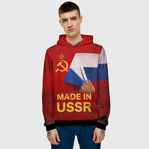 Мужская толстовка MADE IN USSR / 3D-Черный – фото 3