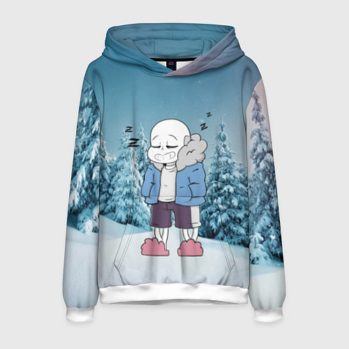 Мужская толстовка Sans Winter / 3D-Белый – фото 1