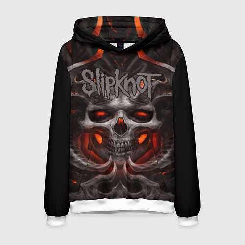 Мужская толстовка Slipknot: Hell Skull / 3D-Белый – фото 1