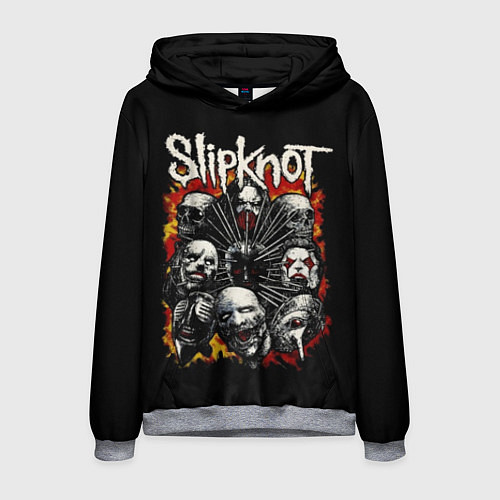 Мужская толстовка Slipknot: Faces / 3D-Меланж – фото 1