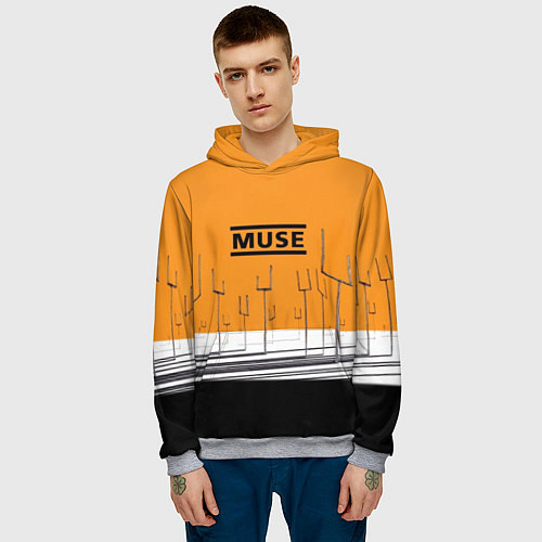 Мужская толстовка Muse: Orange Mood / 3D-Меланж – фото 3