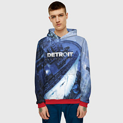 Толстовка-худи мужская Detroit: Become Human, цвет: 3D-красный — фото 2