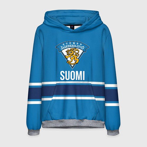 Мужская толстовка Сборная Финляндии / 3D-Меланж – фото 1