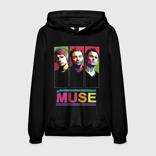 Мужская толстовка Muse pop-art / 3D-Черный – фото 1