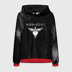 Толстовка-худи мужская Bon Jovi, цвет: 3D-красный