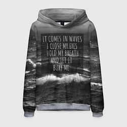 Толстовка-худи мужская Bring Me The Horizon - it comes in waves, цвет: 3D-меланж