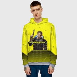 Толстовка-худи мужская CYBERPUNK 2077, цвет: 3D-меланж — фото 2