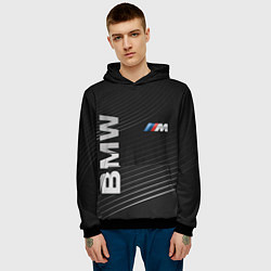 Толстовка-худи мужская BMW, цвет: 3D-черный — фото 2
