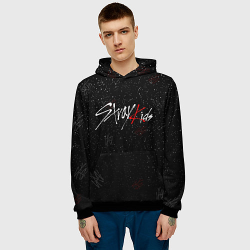 Мужская толстовка STRAY KIDS / 3D-Черный – фото 3