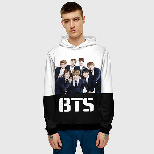 Мужская толстовка BTS постер / 3D-Черный – фото 3