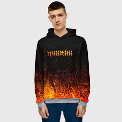 Толстовка-худи мужская Пикник в огне, цвет: 3D-меланж — фото 2