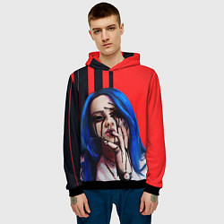 Толстовка-худи мужская Billie Eilish: Demon, цвет: 3D-черный — фото 2