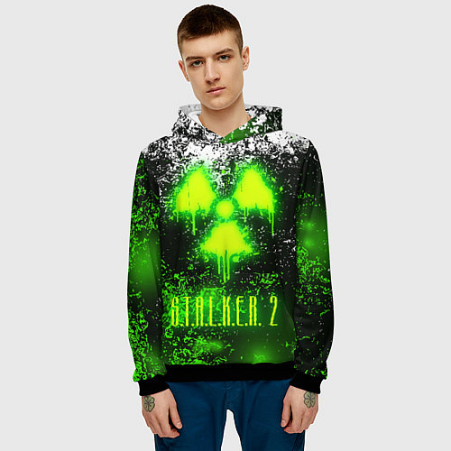 Мужская толстовка S T A L K E R 2 / 3D-Черный – фото 3