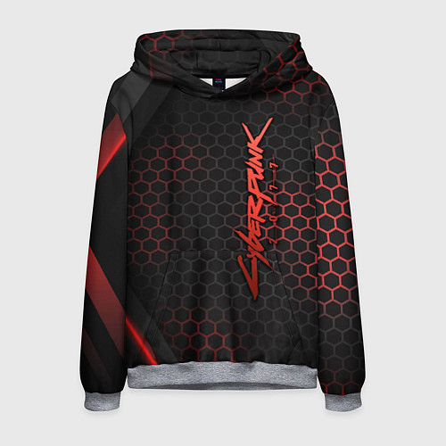 Мужская толстовка Cyberpunk 2077 / 3D-Меланж – фото 1