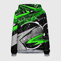 Мужская толстовка Black and green corners