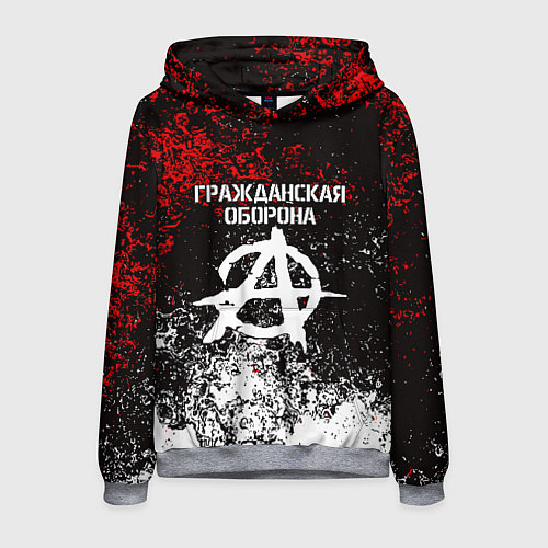 Мужская толстовка ГРАЖДАНСКАЯ ОБОРОНА / 3D-Меланж – фото 1