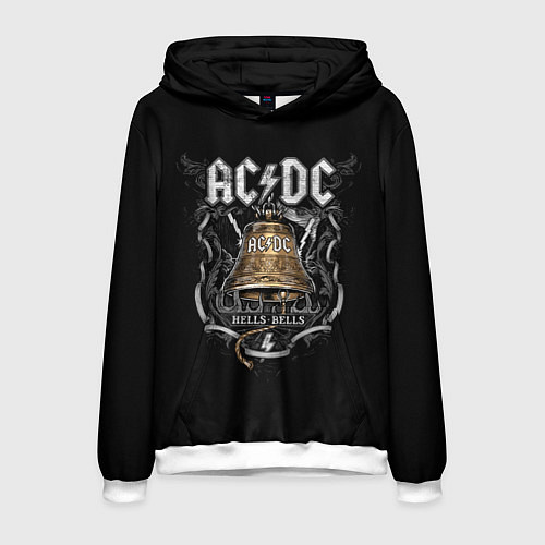 Мужская толстовка ACDC - hells bells / 3D-Белый – фото 1