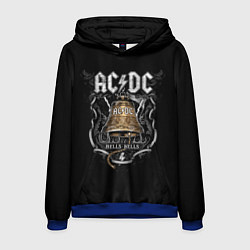 Толстовка-худи мужская ACDC - hells bells, цвет: 3D-синий