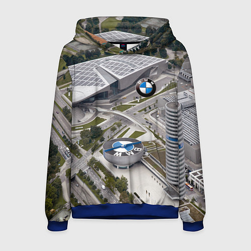 Мужская толстовка BMW city / 3D-Синий – фото 1