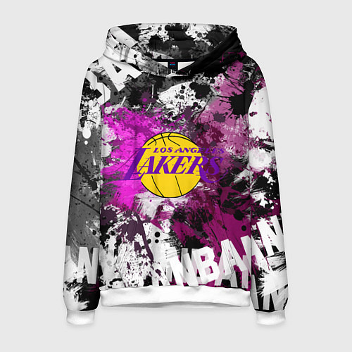 Мужская толстовка Лос-Анджелес Лейкерс, Los Angeles Lakers / 3D-Белый – фото 1