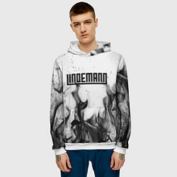 Толстовка-худи мужская LINDEMANN: Black Fire, цвет: 3D-белый — фото 2