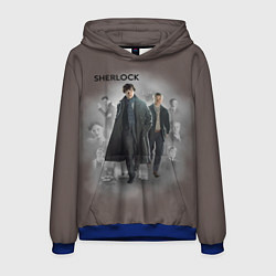 Толстовка-худи мужская Sherlock, цвет: 3D-синий