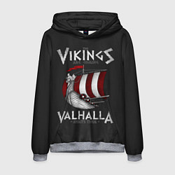 Толстовка-худи мужская Vikings Valhalla, цвет: 3D-меланж