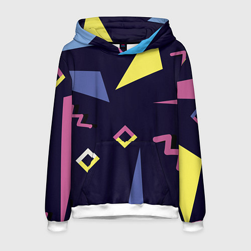 Мужская толстовка Танец геометрии / 3D-Белый – фото 1