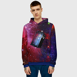 Толстовка-худи мужская Doctor Who, цвет: 3D-синий — фото 2