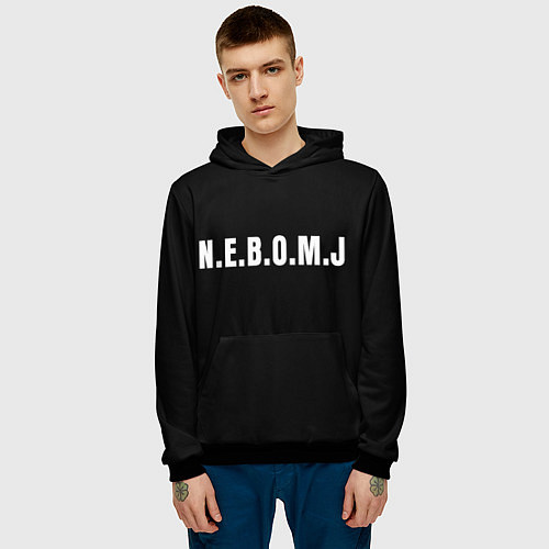 Мужская толстовка NEBOMJ Black / 3D-Черный – фото 3