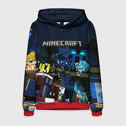 Мужская толстовка MINECRAFT / 3D-Красный – фото 1