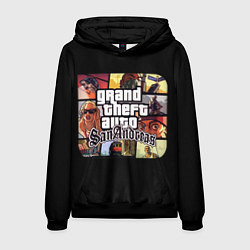 Толстовка-худи мужская GTA SA, цвет: 3D-черный