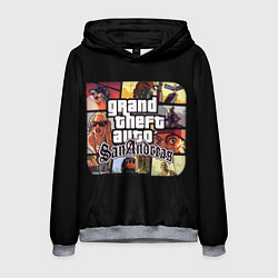Толстовка-худи мужская GTA SA, цвет: 3D-меланж