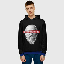 Толстовка-худи мужская Ничего Не Знаю, цвет: 3D-синий — фото 2