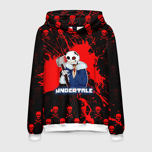 Мужская толстовка UNDERTALE / 3D-Белый – фото 1