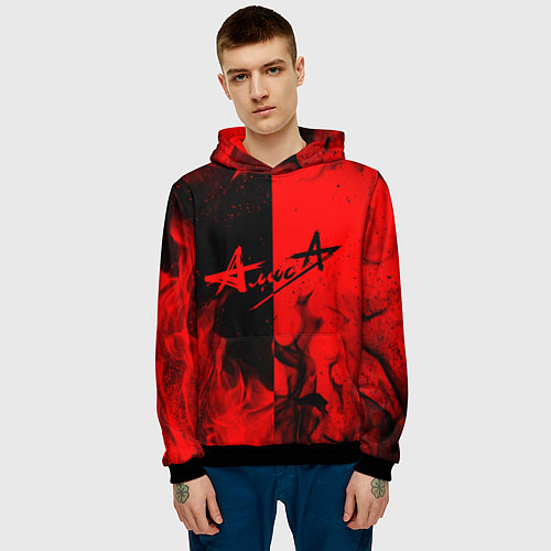 Мужская толстовка АлисА / 3D-Черный – фото 3