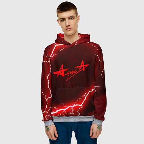 Мужская толстовка АлисА / 3D-Меланж – фото 3