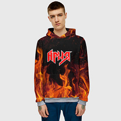 Толстовка-худи мужская АРИЯ, цвет: 3D-меланж — фото 2