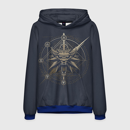 Мужская толстовка Ведьмак 3: Дикая Охота / 3D-Синий – фото 1