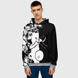 Толстовка-худи мужская Monokuma, цвет: 3D-меланж — фото 2