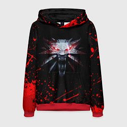 Толстовка-худи мужская ВЕДЬМАК, цвет: 3D-красный