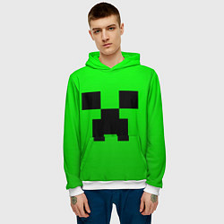 Толстовка-худи мужская MINECRAFT, цвет: 3D-белый — фото 2