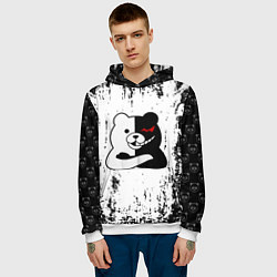 Толстовка-худи мужская MONOKUMA, цвет: 3D-белый — фото 2