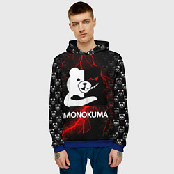 Толстовка-худи мужская MONOKUMA, цвет: 3D-синий — фото 2