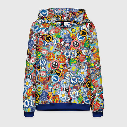 Мужская толстовка Английская Премьер Лига / 3D-Синий – фото 1