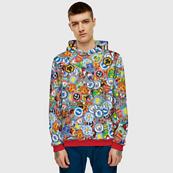 Толстовка-худи мужская Английская Премьер Лига, цвет: 3D-красный — фото 2