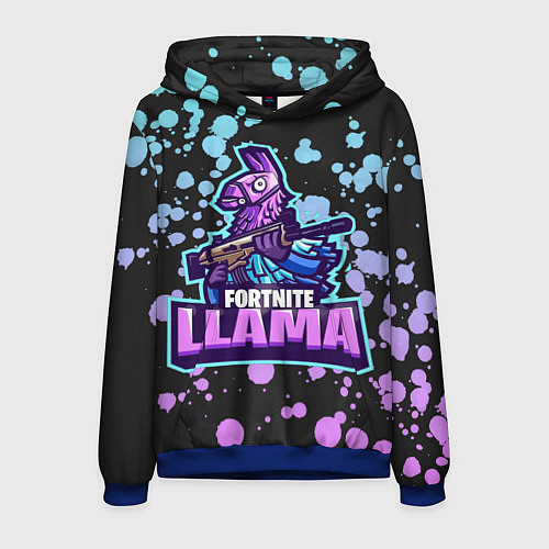 Мужская толстовка Fortnite LLAMA / 3D-Синий – фото 1